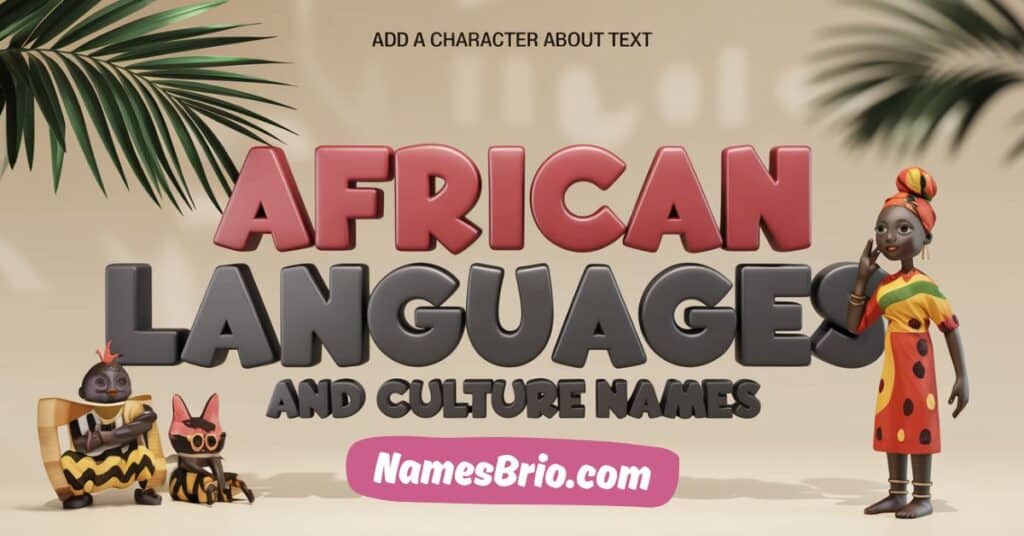 African Languages and Culture Names