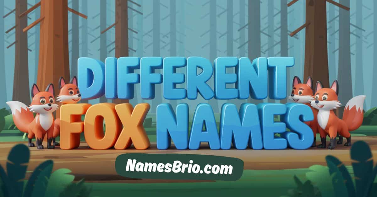 Different Adorable Fox Names