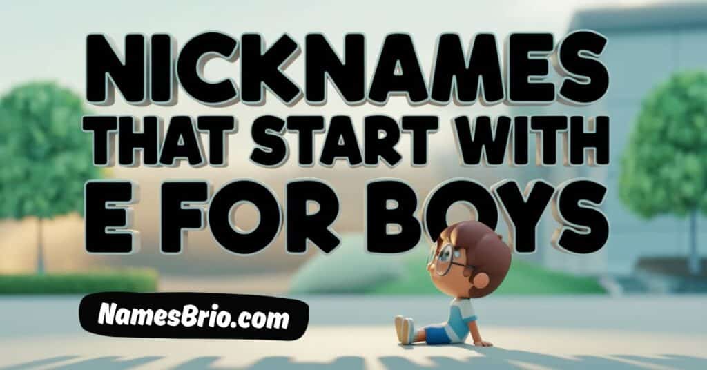 Nicknames That Start With E For Boys