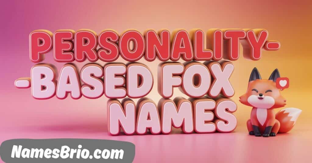 Personality-Based Adorable Fox Names