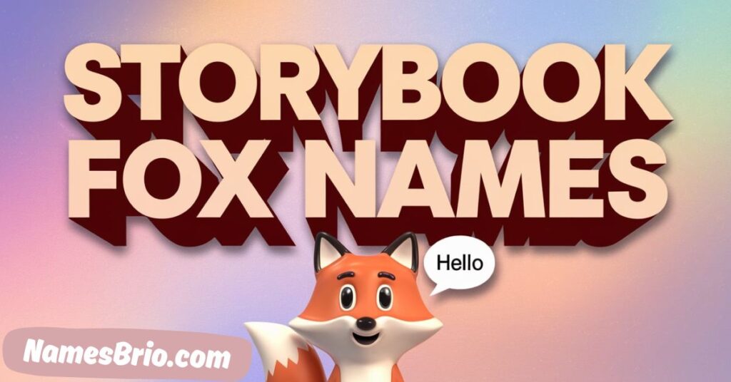 Storybook Adorable Fox Names