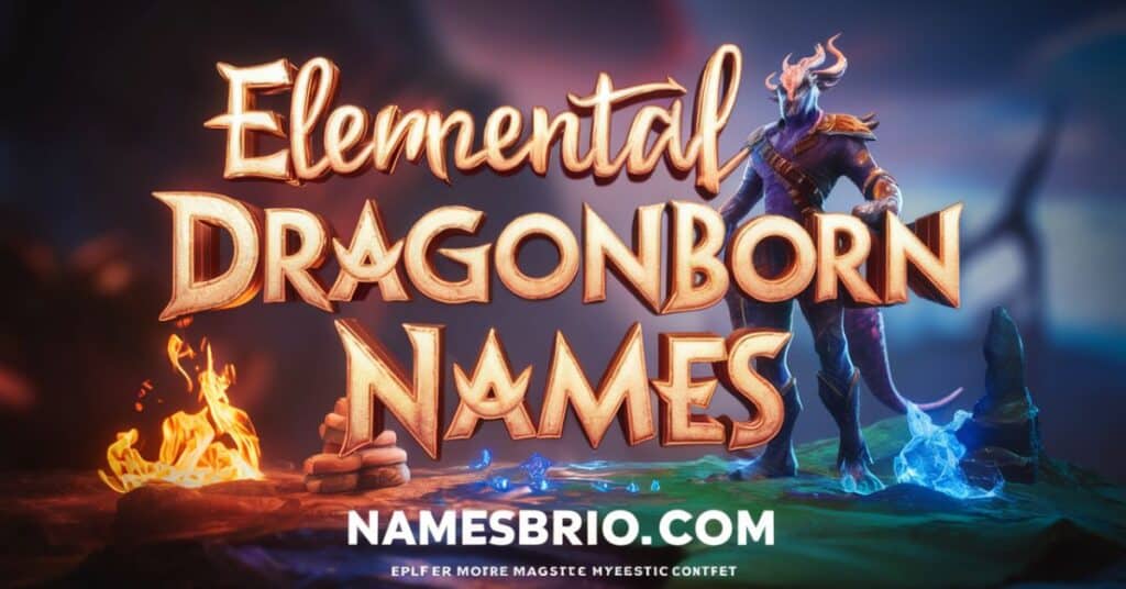 Elemental Dragonborn Names