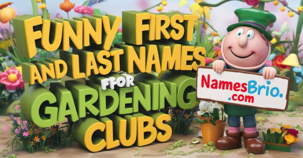 Funny First and Last Names For Gardening Clubs